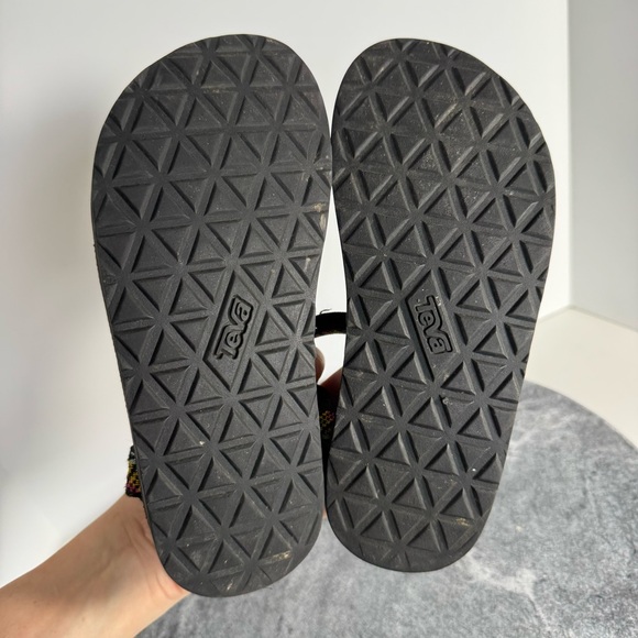 Teva Black Original Colorful Sandals 5 - Picture 8 of 11
